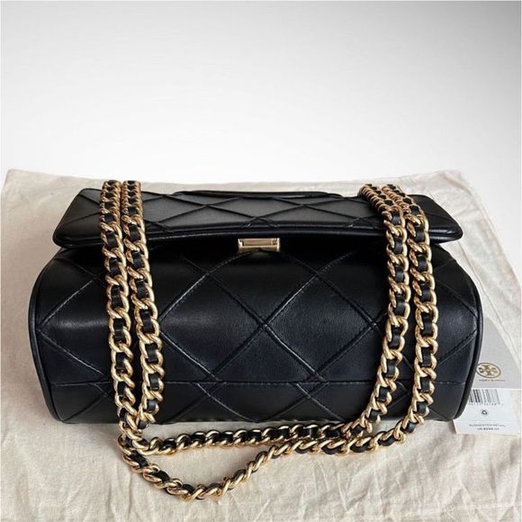 AUTH Tory Burch Black Fleming Soft Shoulder Bag - Picture 5 of 10